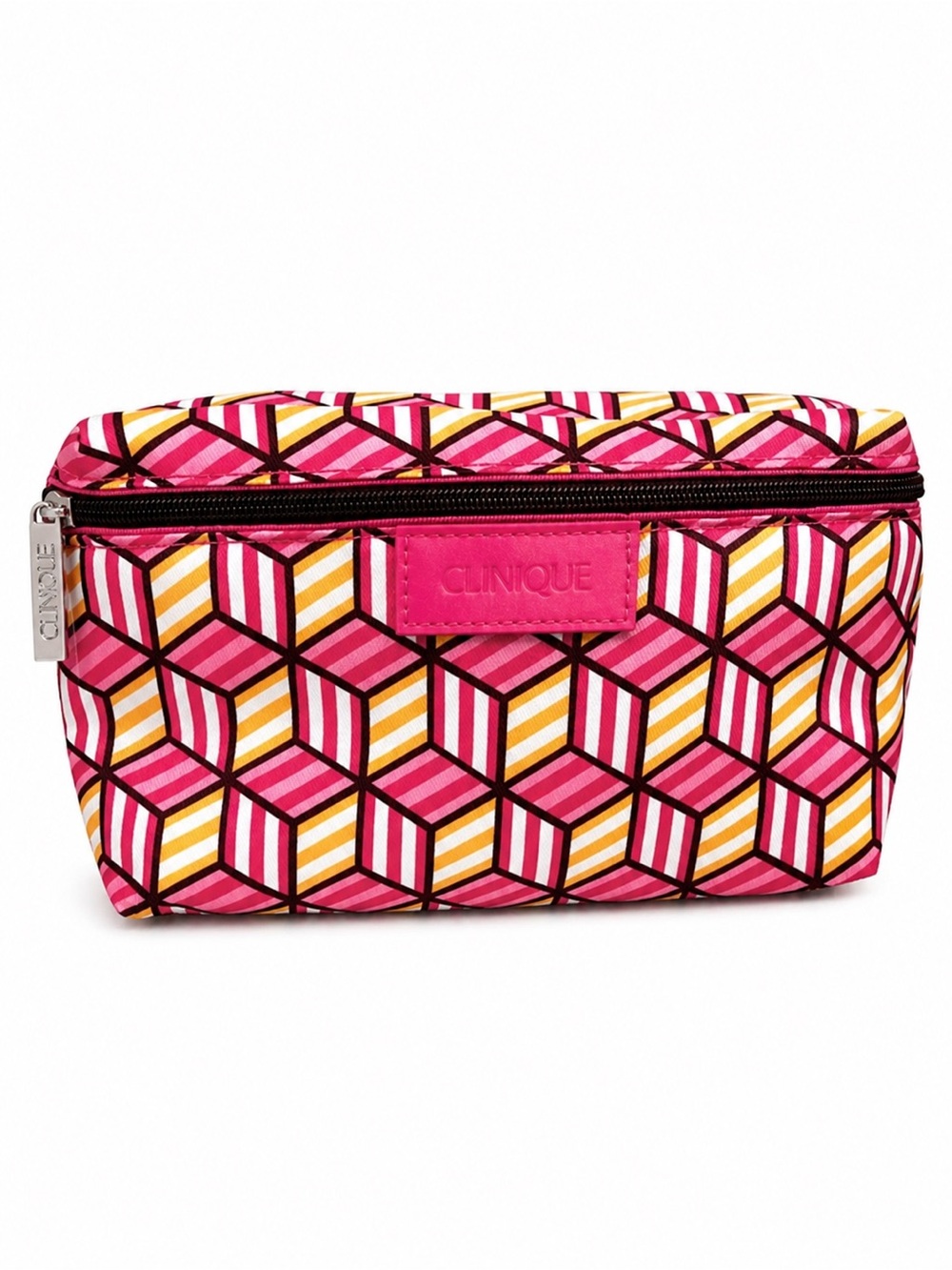 Clinique Hot Pink Geometric Cosmetic Case
